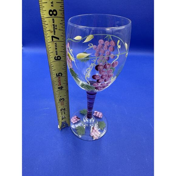 Hand Painted Wine Decanter & Wine Glass Set by Home Essentials & Beyond Grape - Picture 16 of 16
